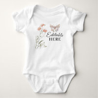 Boho Floral Borboleta Flor Silvestre