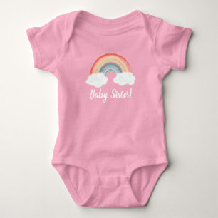 Body Para Bebê Boho Rainbow Baby Sister