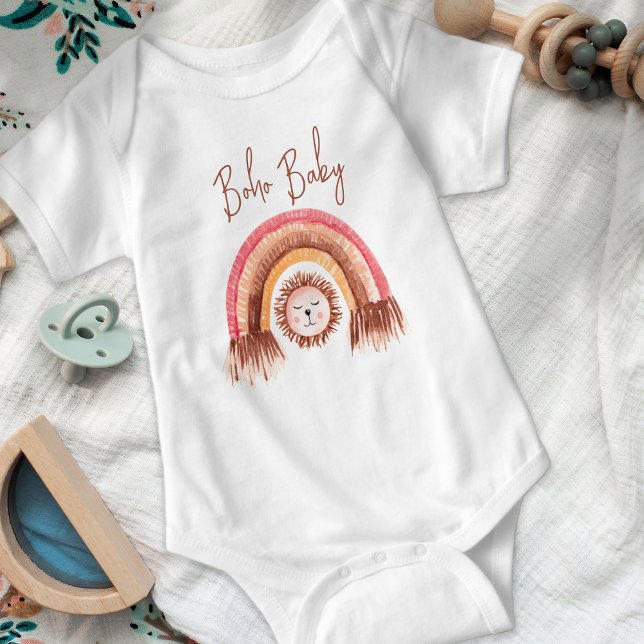 Body Para Bebê Boho Rainbow Cute Lion Boho Baby (Criador carregado)