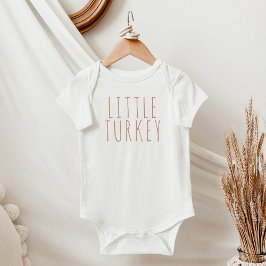 Body Para Bebê Boho Terracotta Minimal Little Turkey - Ação de Gr