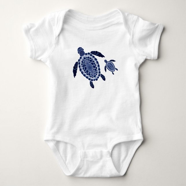 Body Para Bebê Boho Turtles Baby Jersey (Frente)
