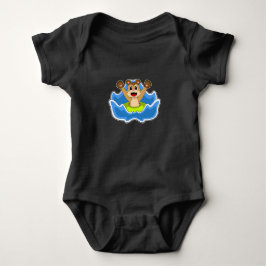 Body Para Bebê Boia de Natação de Suricata