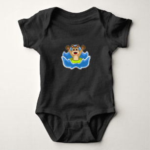 Body Para Bebê Boia de Natação de Suricata