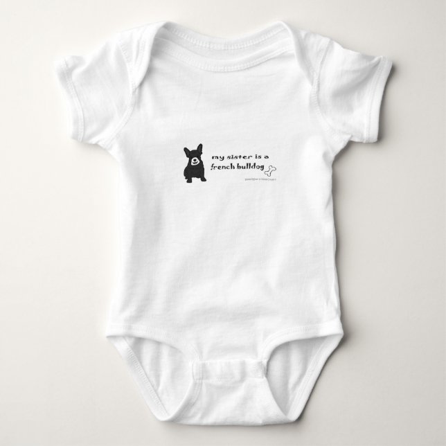 Body Para Bebê bojo francês - mais raças (Frente)