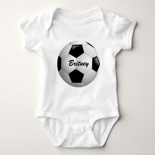 Body Para Bebê Bola de futebol customizável do futebol (Frente)