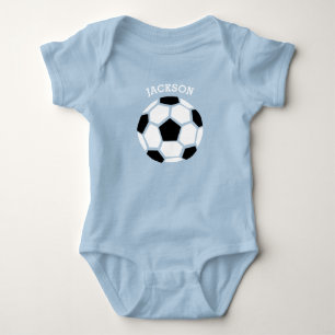 Body Para Bebê Bola de Futebol Fofa Roupas de Bebê Personalizadas