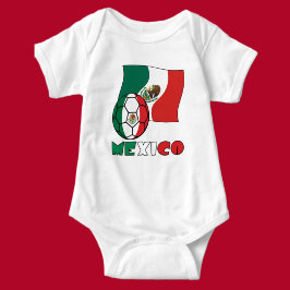 Body Para Bebê Bola de Futebol Mexicana