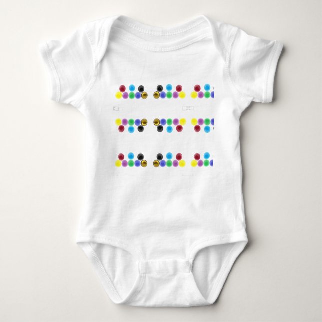 Body Para Bebê bolas coloridas (Frente)