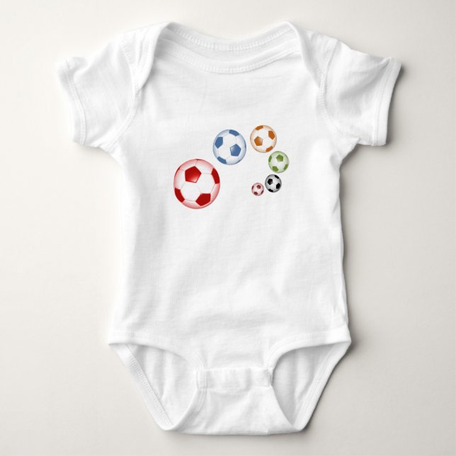 Body Para Bebê bolas de futebol (Frente)