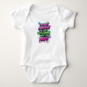Body Para Bebê Bold Funny Cote Neon Grafite