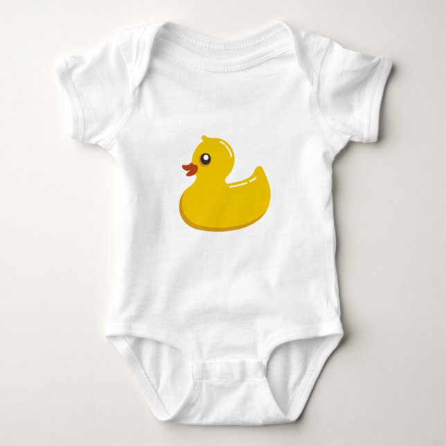 Body Para Bebê Bolhas Ducky/azuis de borracha bonitos (Frente)