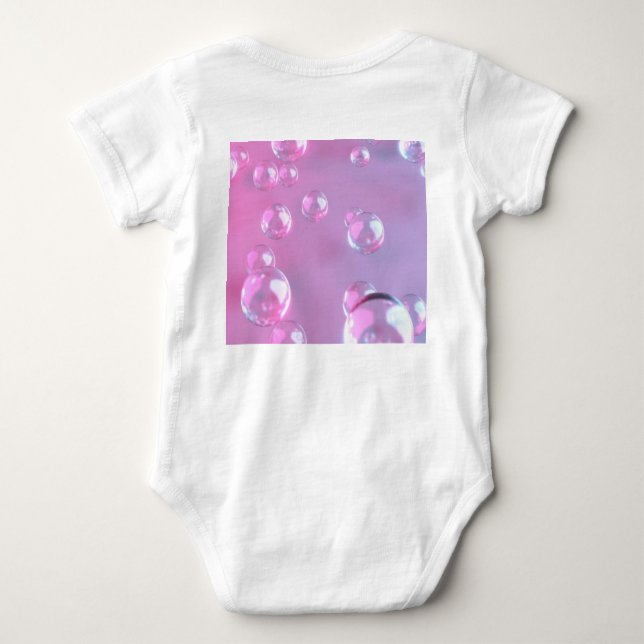 Body Para Bebê Bolhas Rosa (Verso)