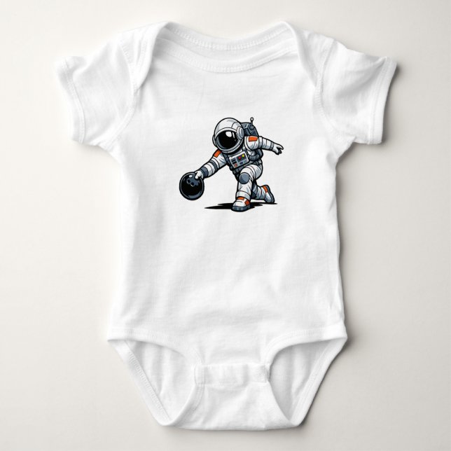 Body Para Bebê Boliche de Astronauta (Frente)