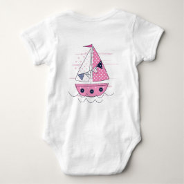 Body Para Bebê Bolinhas Branca Rosa Porthole Porthole