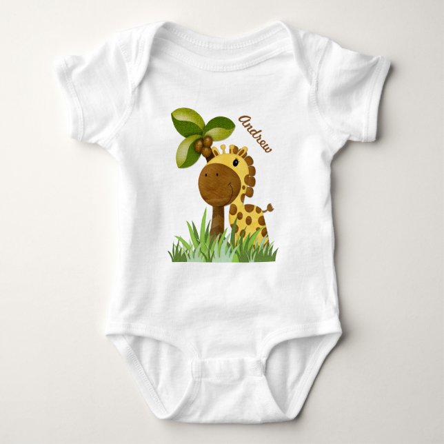 Body Para Bebê Bolinhas Giraffe (Frente)