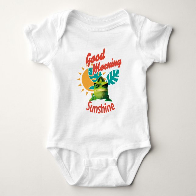 Body Para Bebê Bom Dia Sol Chameleão Divertido (Frente)