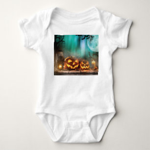 Body Para Bebê Bombas e morcegos de Halloween