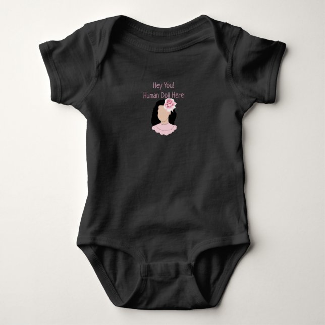 Body Para Bebê Boneca humana aqui T-Shirt Baby Bodysuit (Frente)