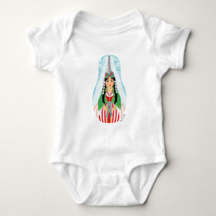 Body Para Bebê Boneca Matryoshka libanesa de chapéu alto
