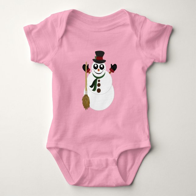 Body Para Bebê Boneco de Neve (Frente)