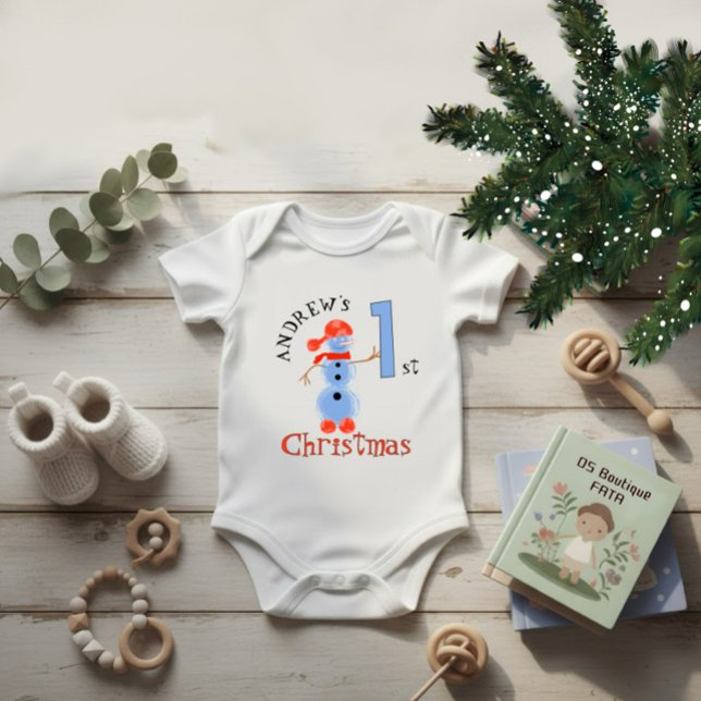 Body Para Bebê Boneco de neve azul (Criador carregado)