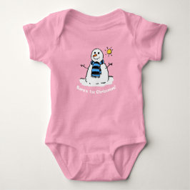 Body Para Bebê Boneco de Neve com o Nome do 1º Natal!