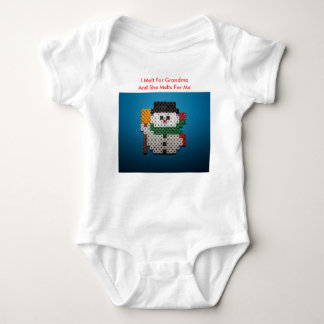Body Para Bebê Boneco de neve, eu derreto para GrandmaAnd que