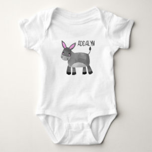Body Para Bebê Bonita Criança Donkey Personalizada Toddler