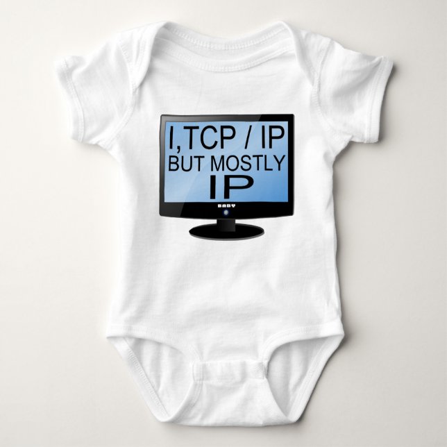 Body Para Bebê Bonita e Engraçada Geek de Bebê (Frente)