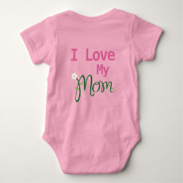 Body Para Bebê Bonita Eu Amo Minha Mãe Menina Rosa