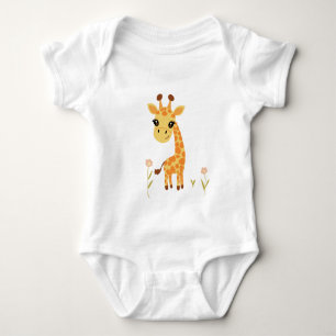 Body Para Bebê Bonita Girafa Boho