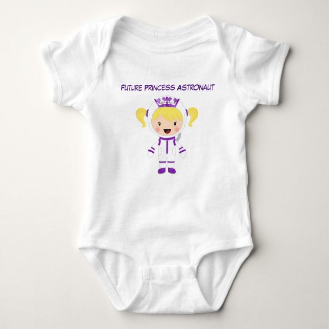 Body Para Bebê Bonita Princesa Astronauta Bebê Boneca Roupa (Frente)