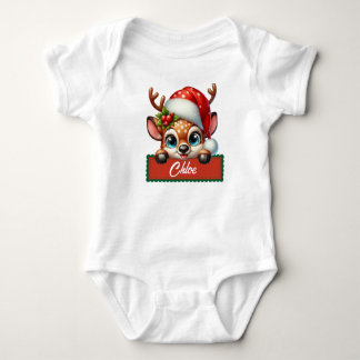 Body Para Bebê Bonita Reindet de Natal Bebê Roupa
