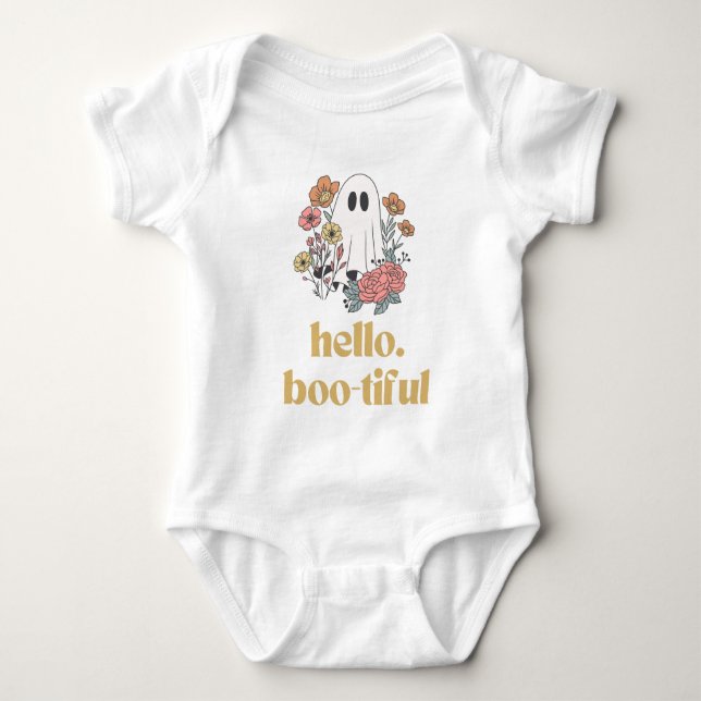 Body Para Bebê Bonita roupa de bebê fantasma (Frente)