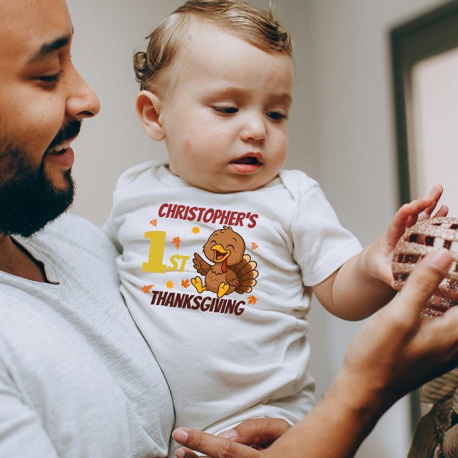 Body Para Bebê Bonita Turquia 11 ruas Ação de Graças (Criador carregado)