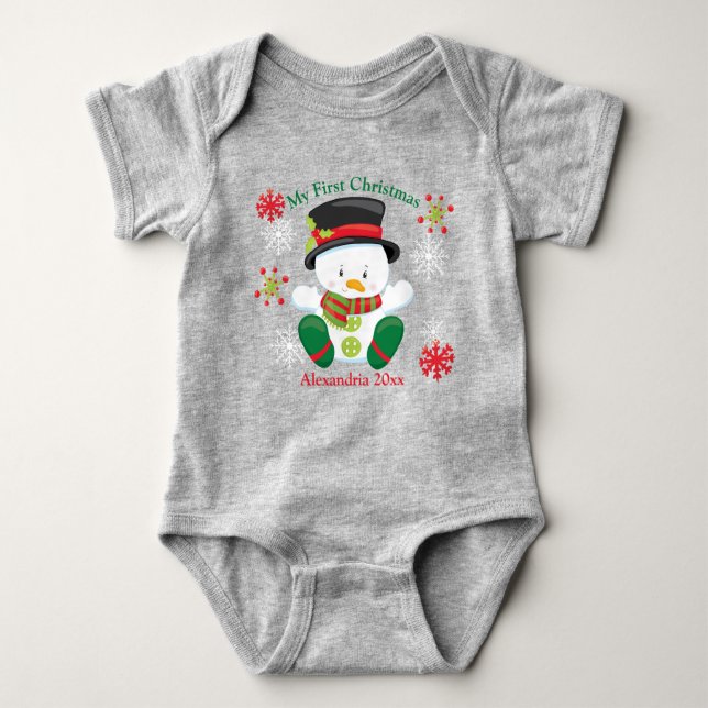 Body Para Bebê Bonitão Personalizado de Primeiro Natal (Frente)