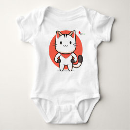 Body Para Bebê Bonitinho de Gato Adorável - Design de Gatinho Gat