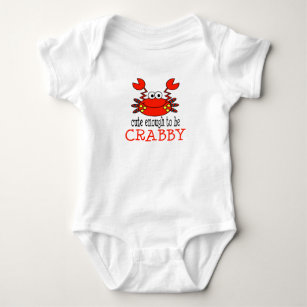Body Para Bebê Bonito bastante para ser Crabby