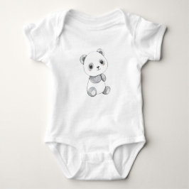 Body Para Bebê Bonito Bebê Panda Ilustração Bebê Jersey Bodyfato