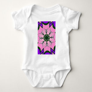 Body Para Bebê Bonito bebê rosa púrpura motif monograma de