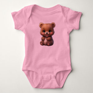 Body Para Bebê Bonito biquinho de Urso para Menina