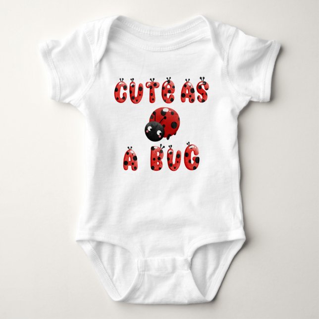 Body Para Bebê Bonito como Inseto Lady Bug Baby Bodydress (Frente)