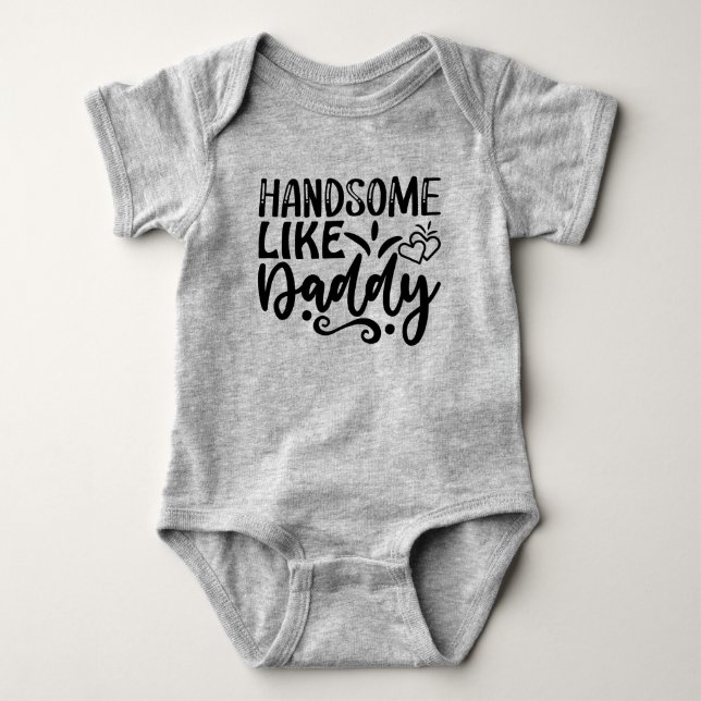 Body Para Bebê Bonito como o papai  (Frente)