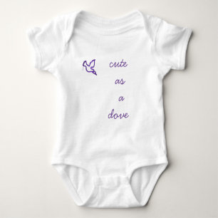 Body Para Bebê Bonito como uma pomba