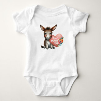 Body Para Bebê Bonito Dia de as mães Donkey