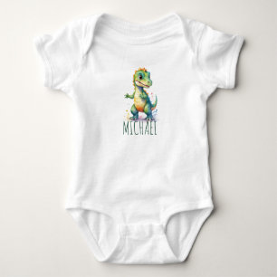 Body Para Bebê Bonito Dinossauro Bebê T-Rex Presente