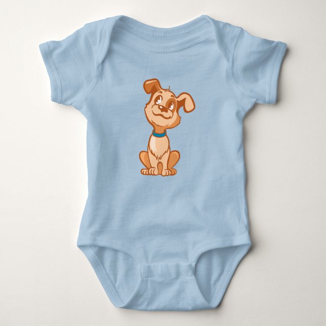 Body Para Bebê Bonito doggie Baby Jersey (Frente)