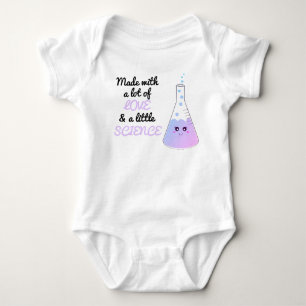 Body Para Bebê Bonito Feito Com Amor E Ciência, Azul Roxo