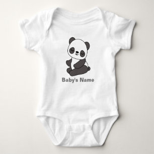 Body Para Bebê Bonito Panda Personalizado Bebê Bodyfato