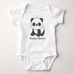 Body Para Bebê Bonito Panda Personalizado Bebê Bodyfato
